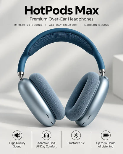 Max Headphone (Noise Control + Popup Sensor) Blue