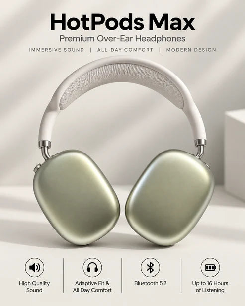 Max Headphone (Noise Control + Popup Sensor) Green